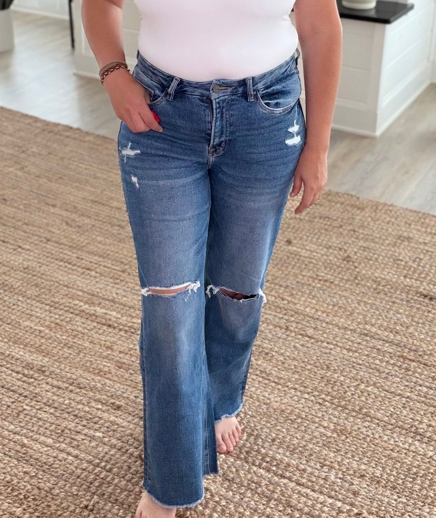 Mica High Rise Wide Leg Denim Jeans