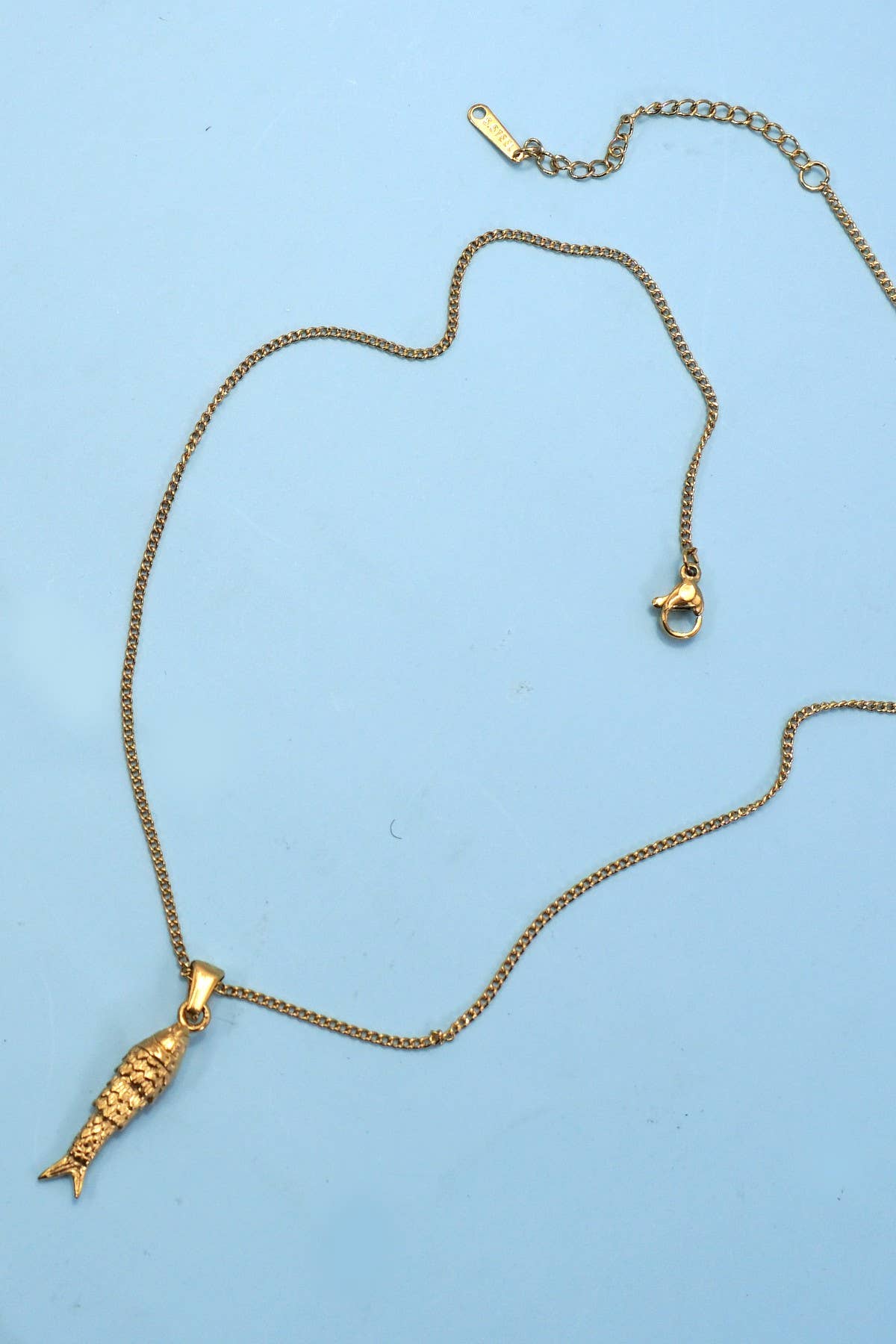 Gold Fish Charm Necklace
