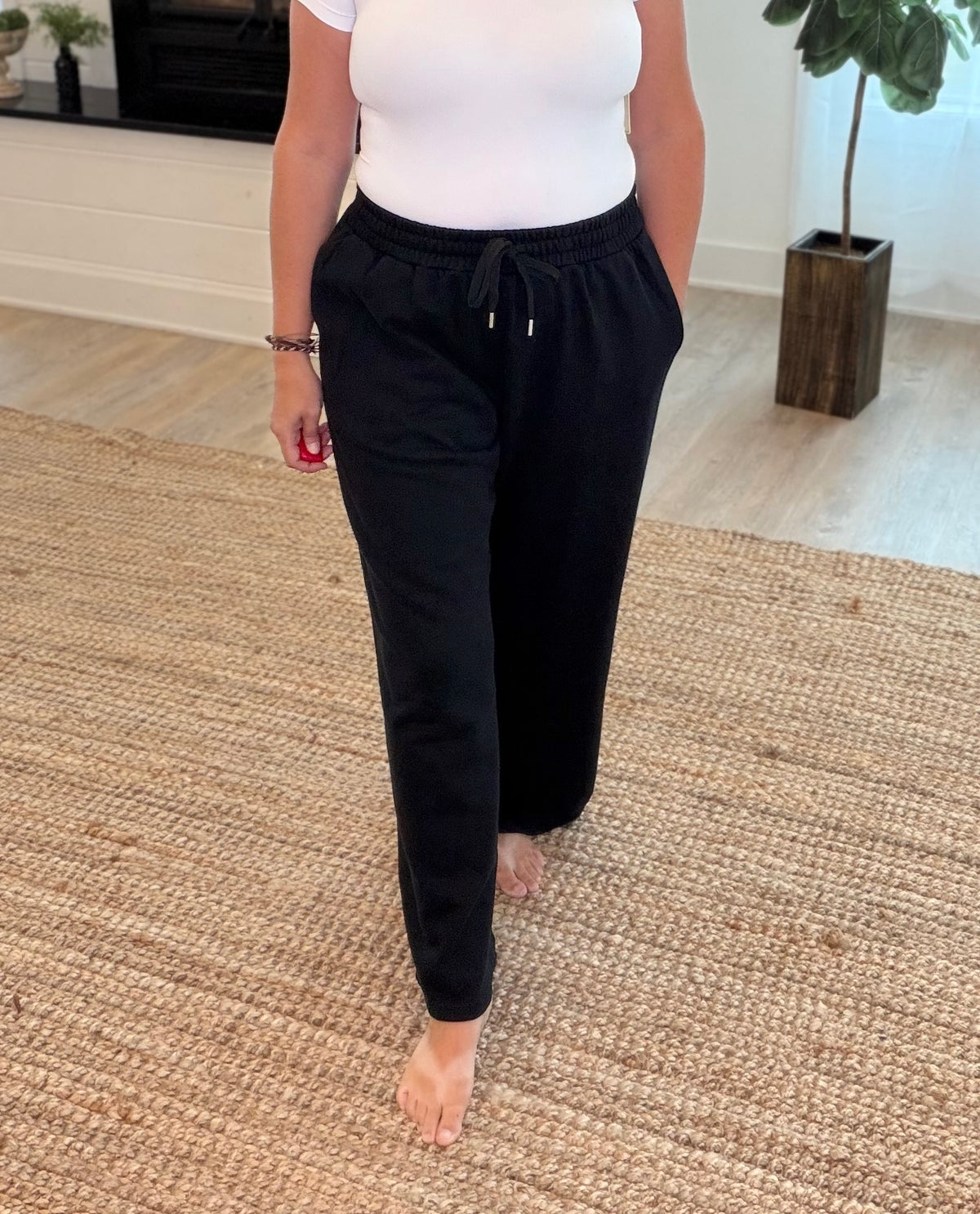 Lulu Mac Black Terry Cloth Pants