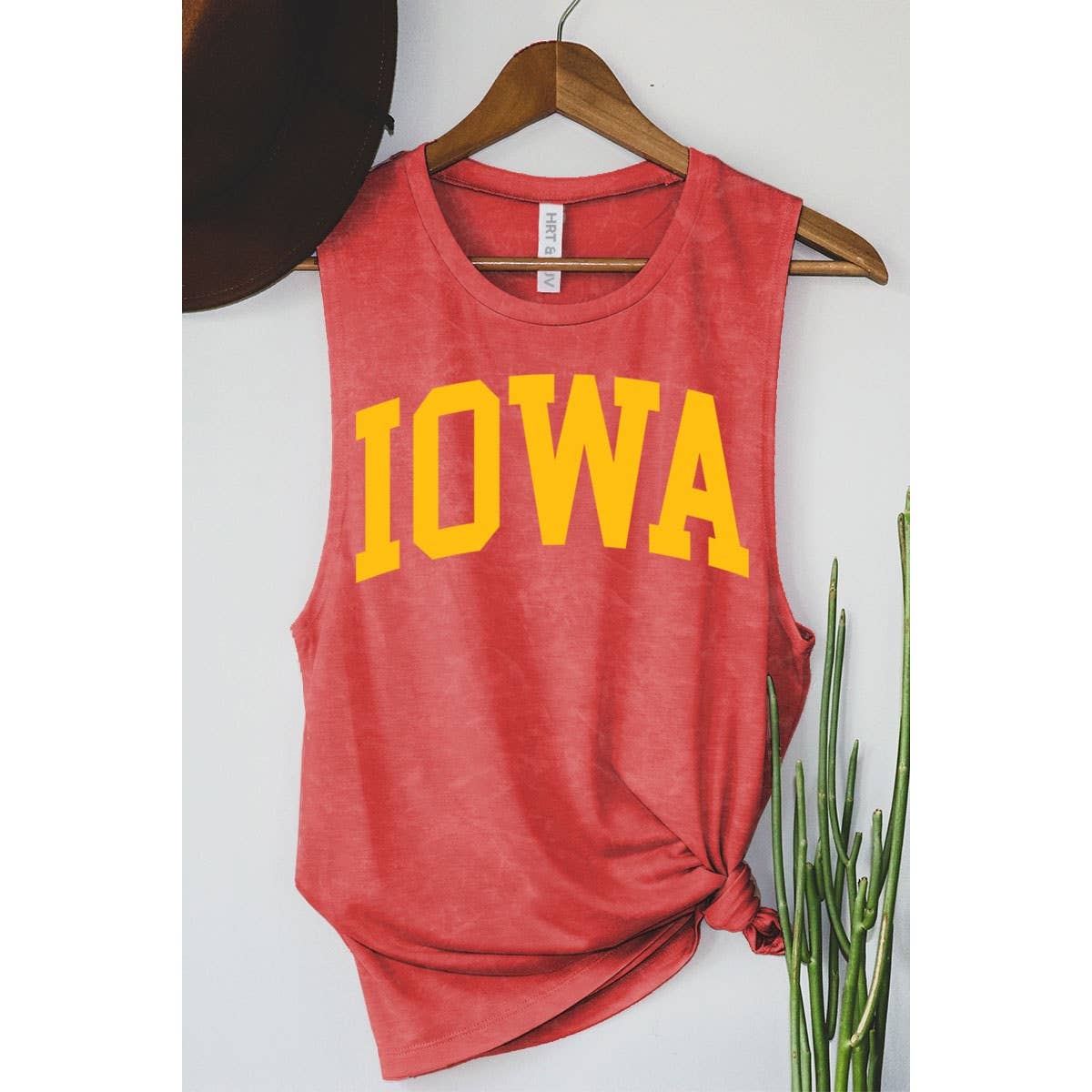 Iowa Red Mineral Wash Graphic Tank