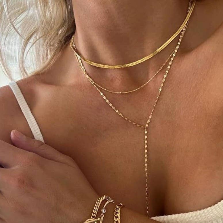 Gold Y Necklace