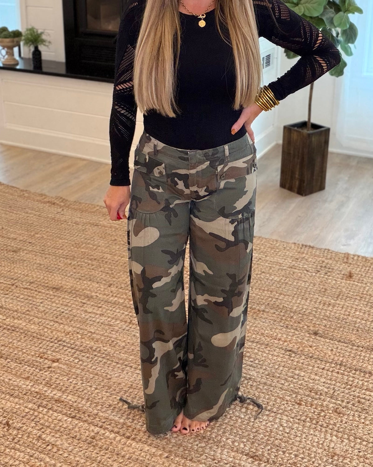 Camo Cargo Jogger Pants