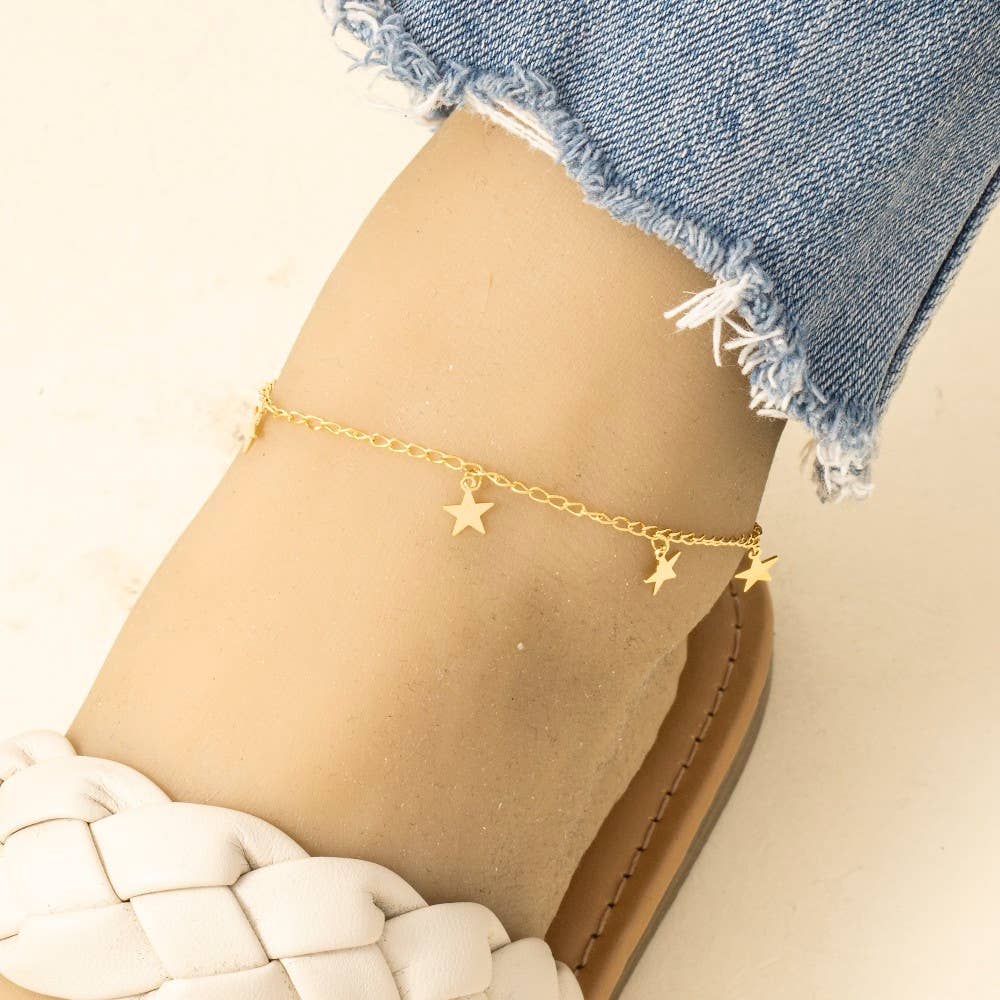 Dainty Stars Station Anklet