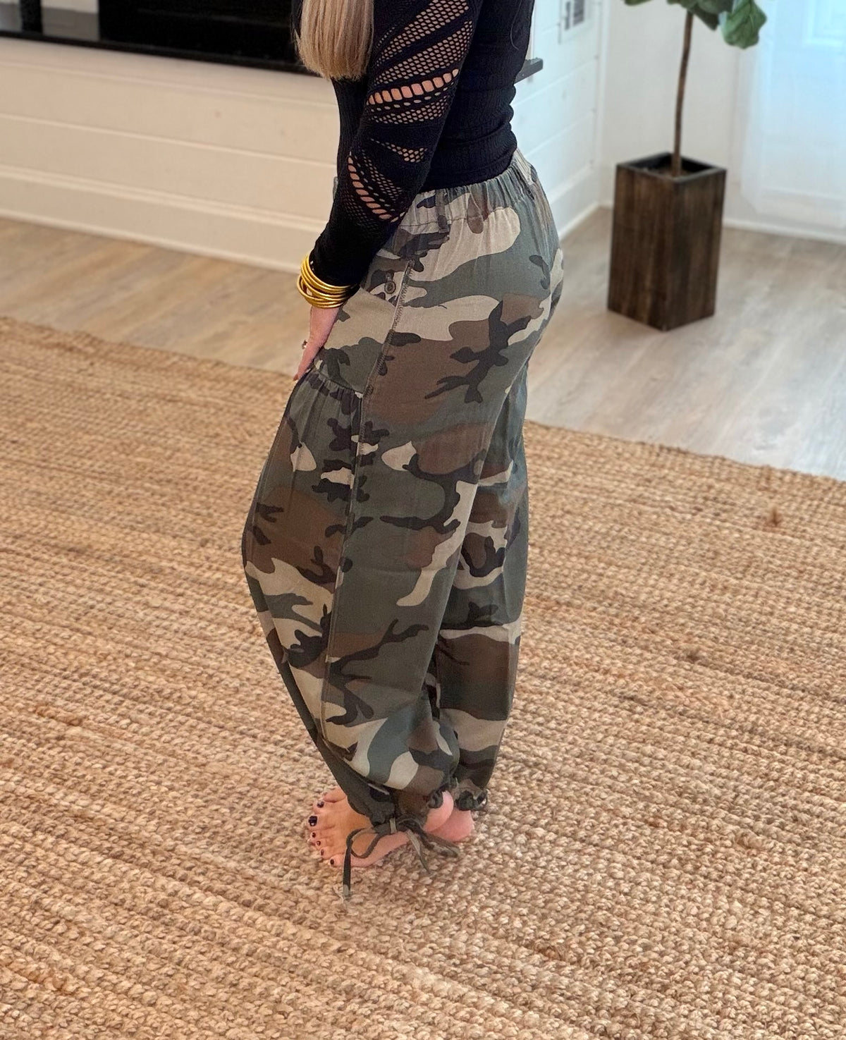 Camo Cargo Jogger Pants