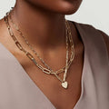 Gold Heart Layered Necklace