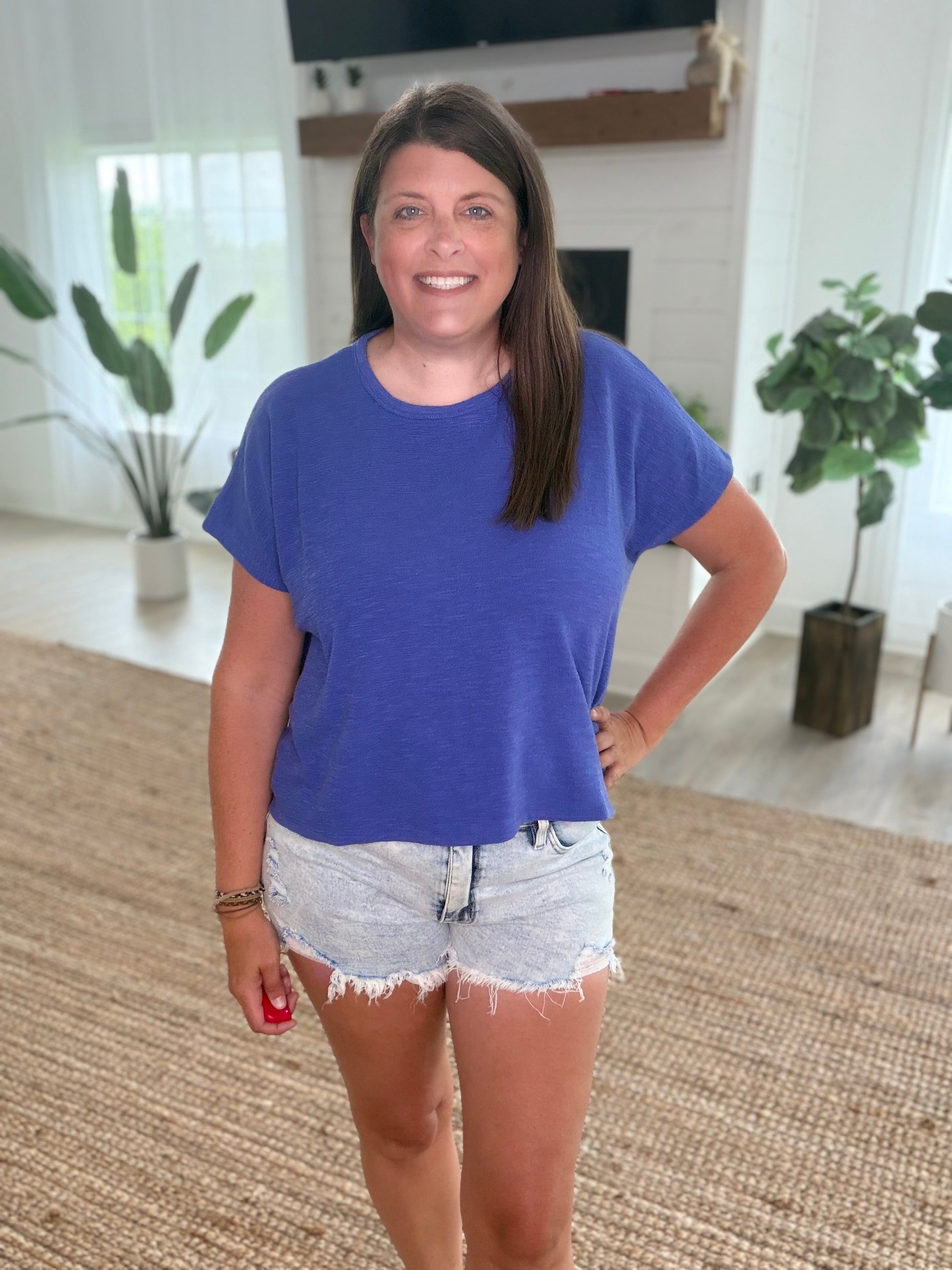 Marlin Cotton slub oversize tee