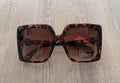 Thick Acetate Frame Square Sunglasses