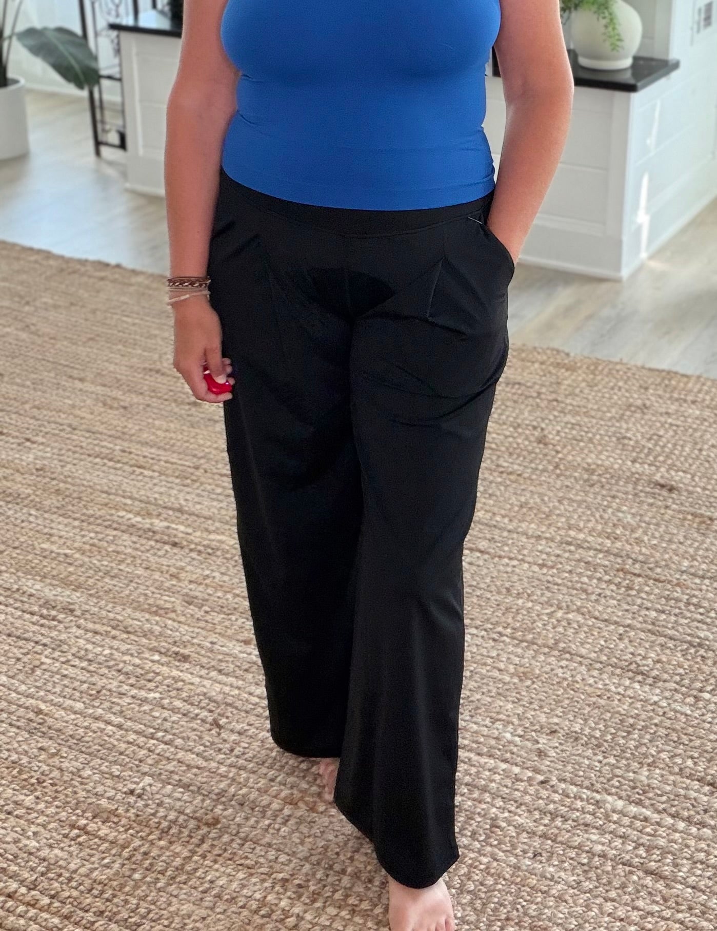 Black Cloudflex Activewear High Rise Wide-Leg Pants