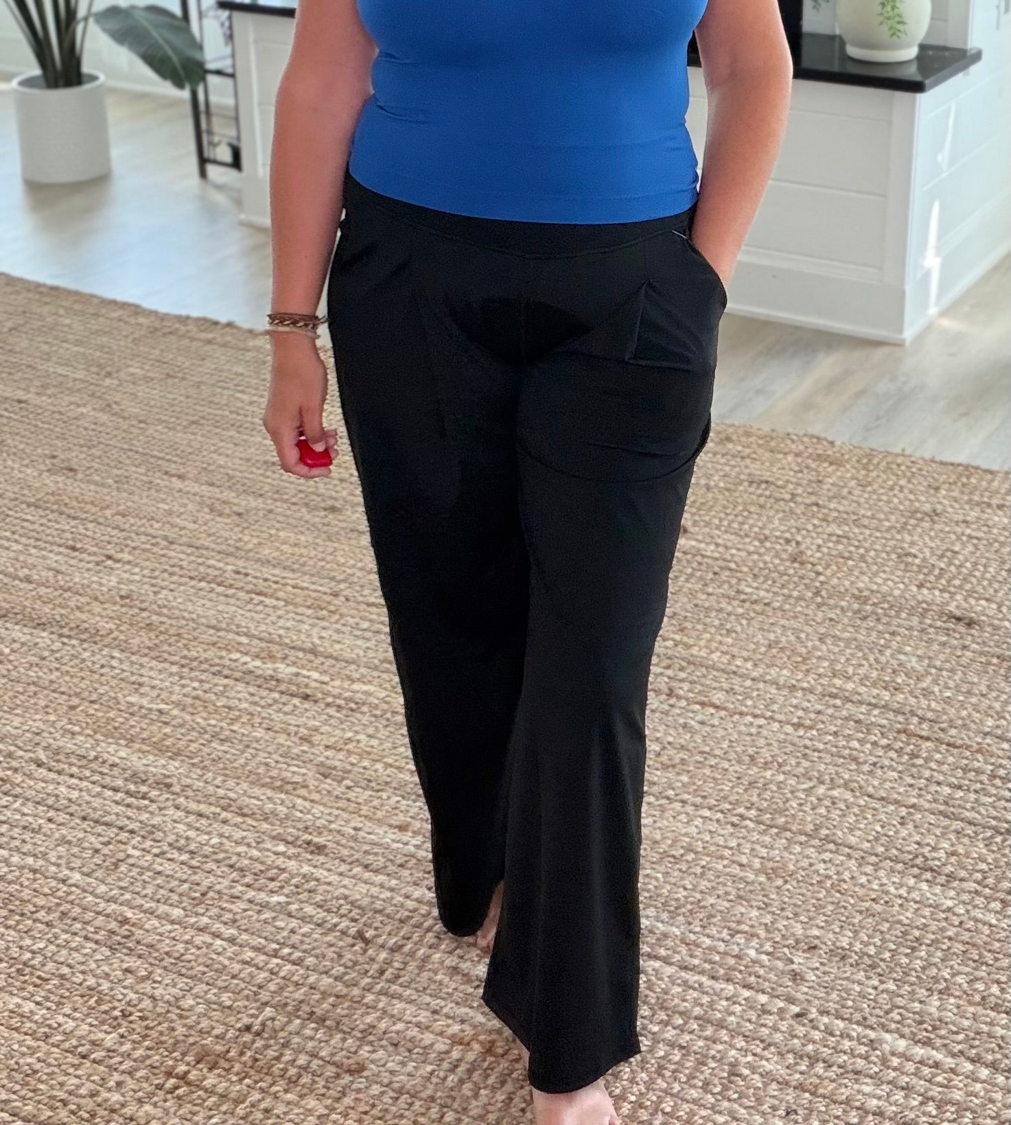 Black Cloudflex Activewear High Rise Wide-Leg Pants