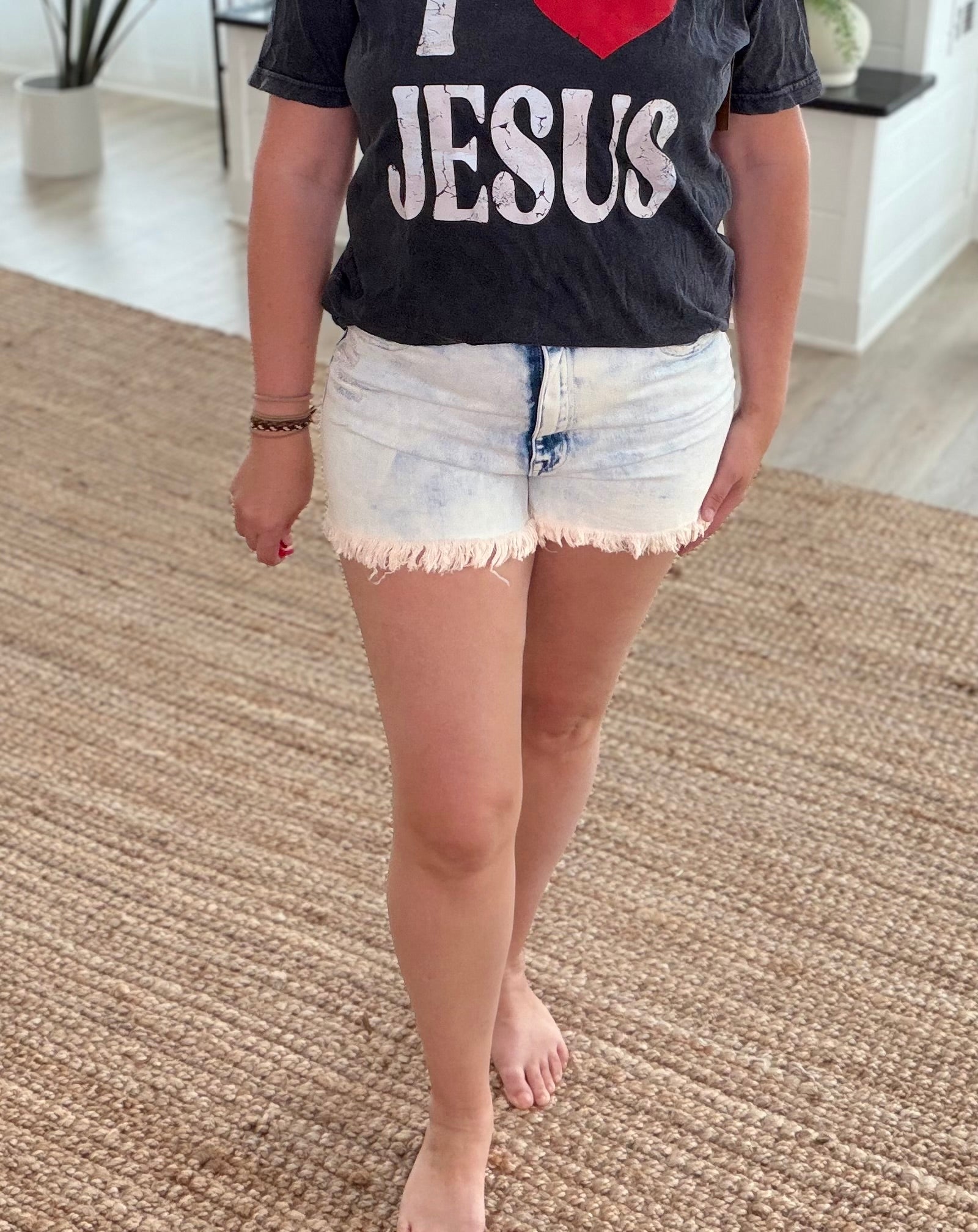 Vervet High Rise Stretch Mom Denim Shorts