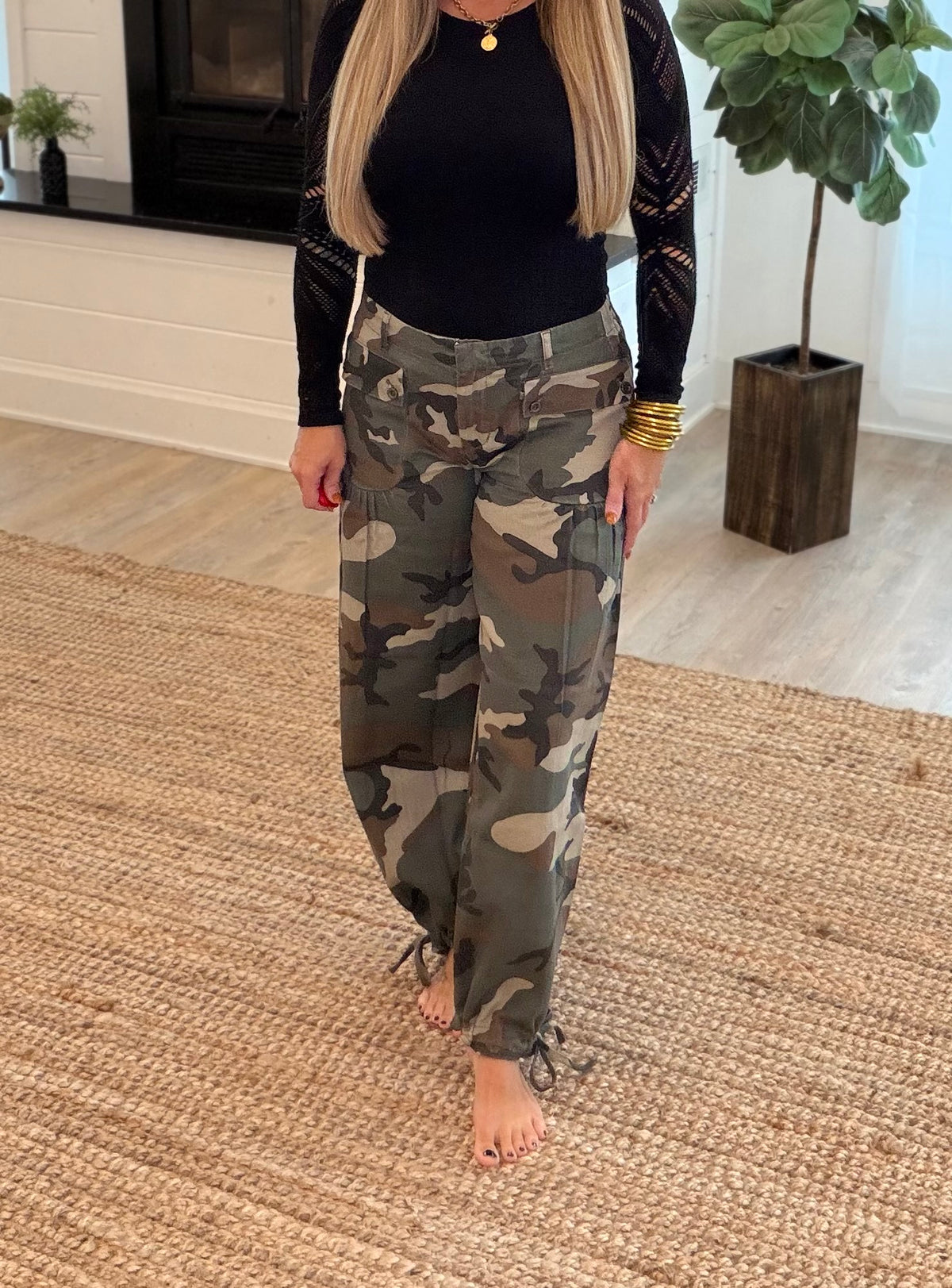 Camo Cargo Jogger Pants