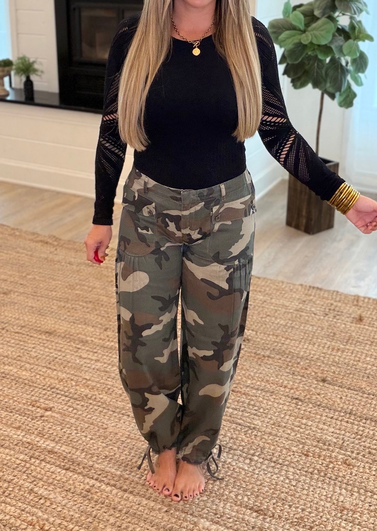 Camo Cargo Jogger Pants