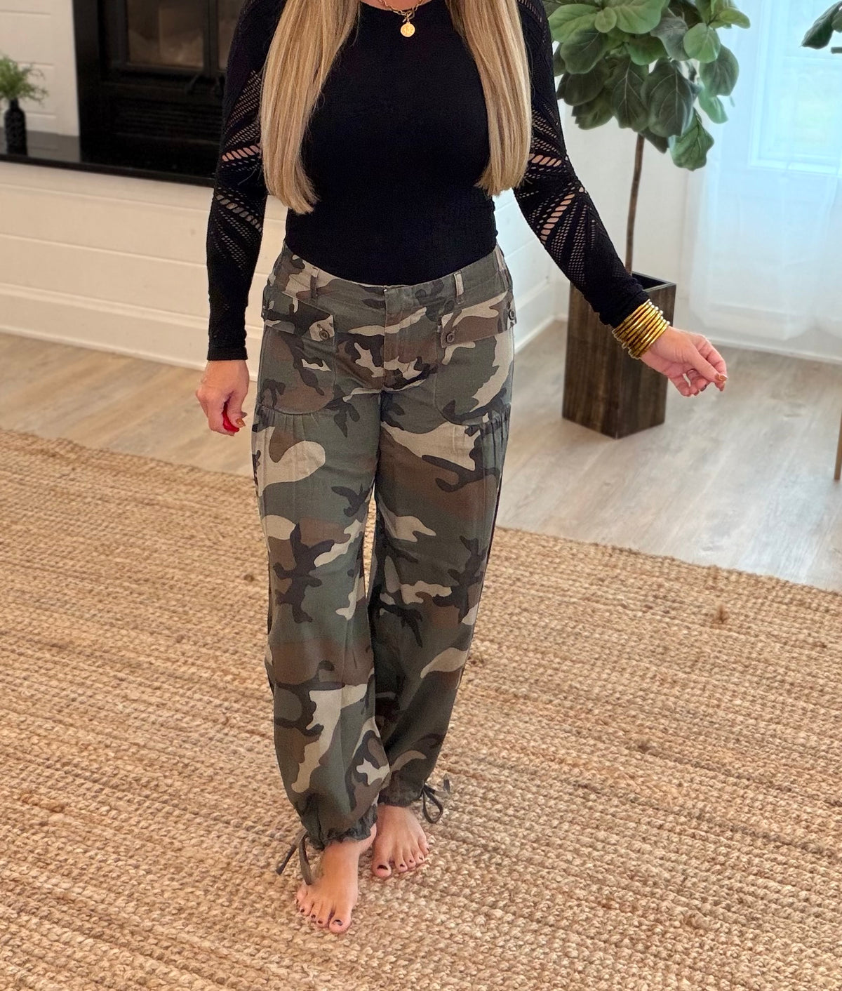 Camo Cargo Jogger Pants