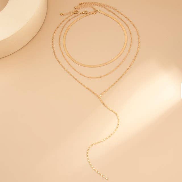 Gold Y Necklace