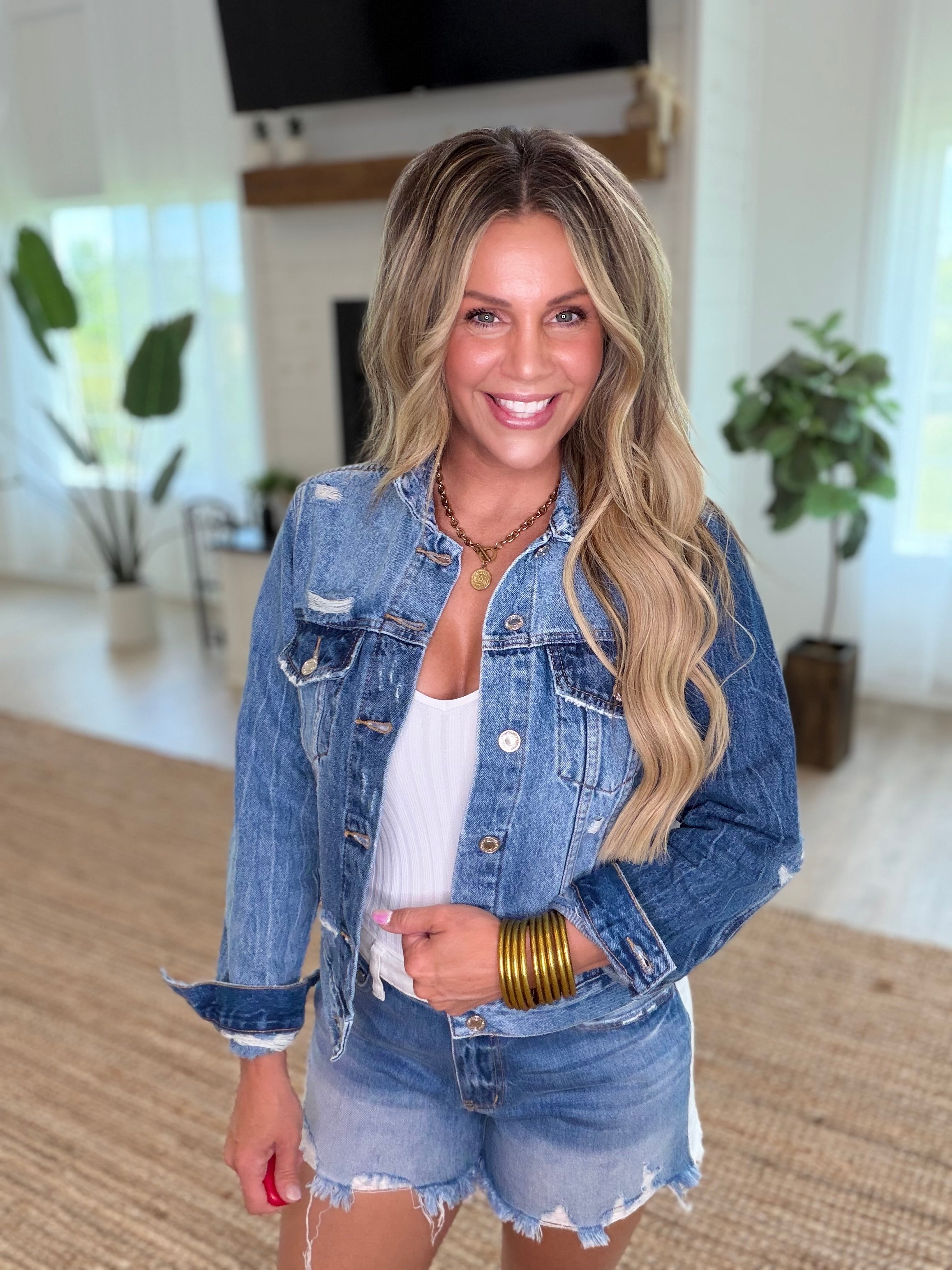 Vervet Distressed Contract Denim Jacket