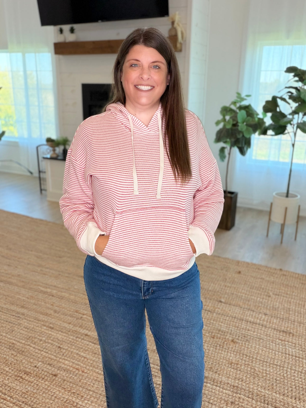 Red Striped Hoodie