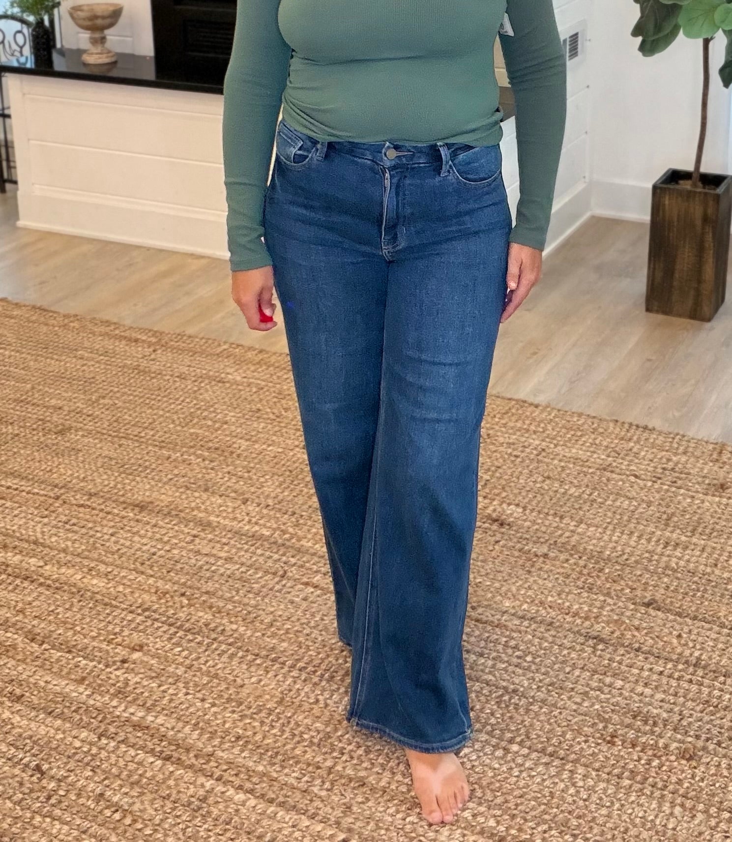 Dark Denim Wide Leg Jean - JBD