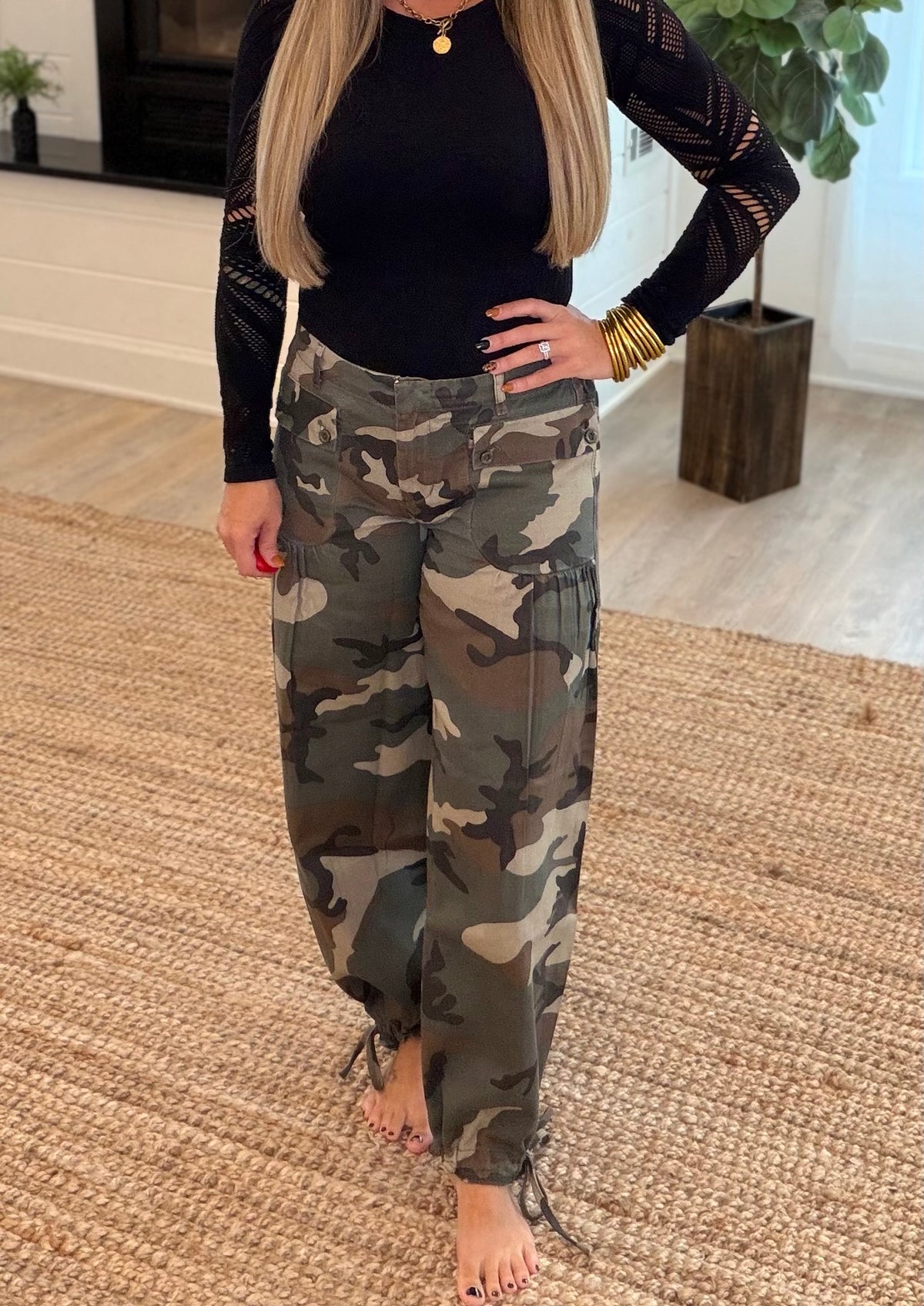 Camo Cargo Jogger Pants
