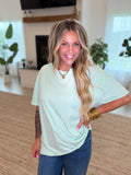 Lime Cream The Essential Raw Edge Oversize Tee