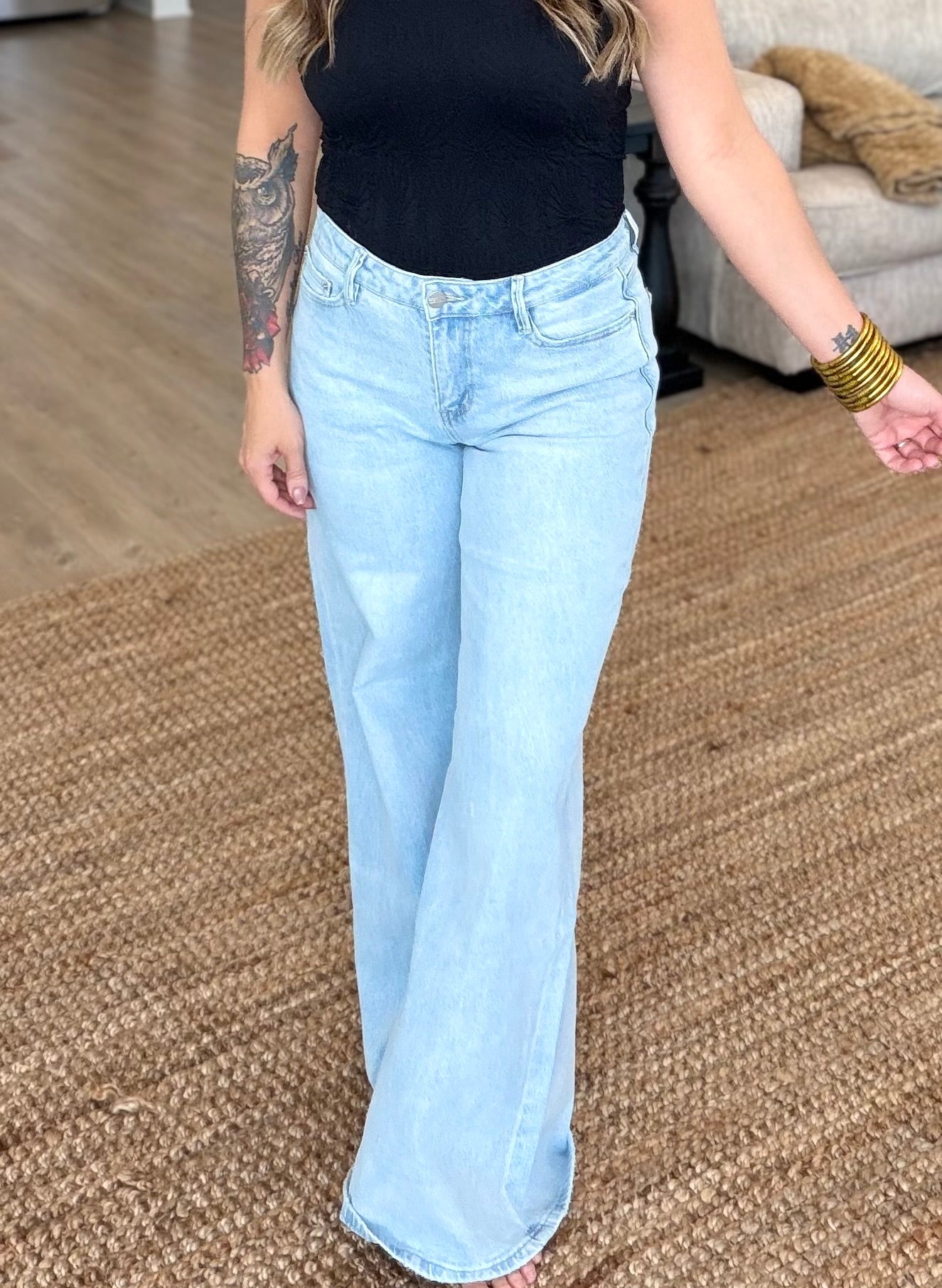 Mica Vintage Wide Leg Denim Jeans