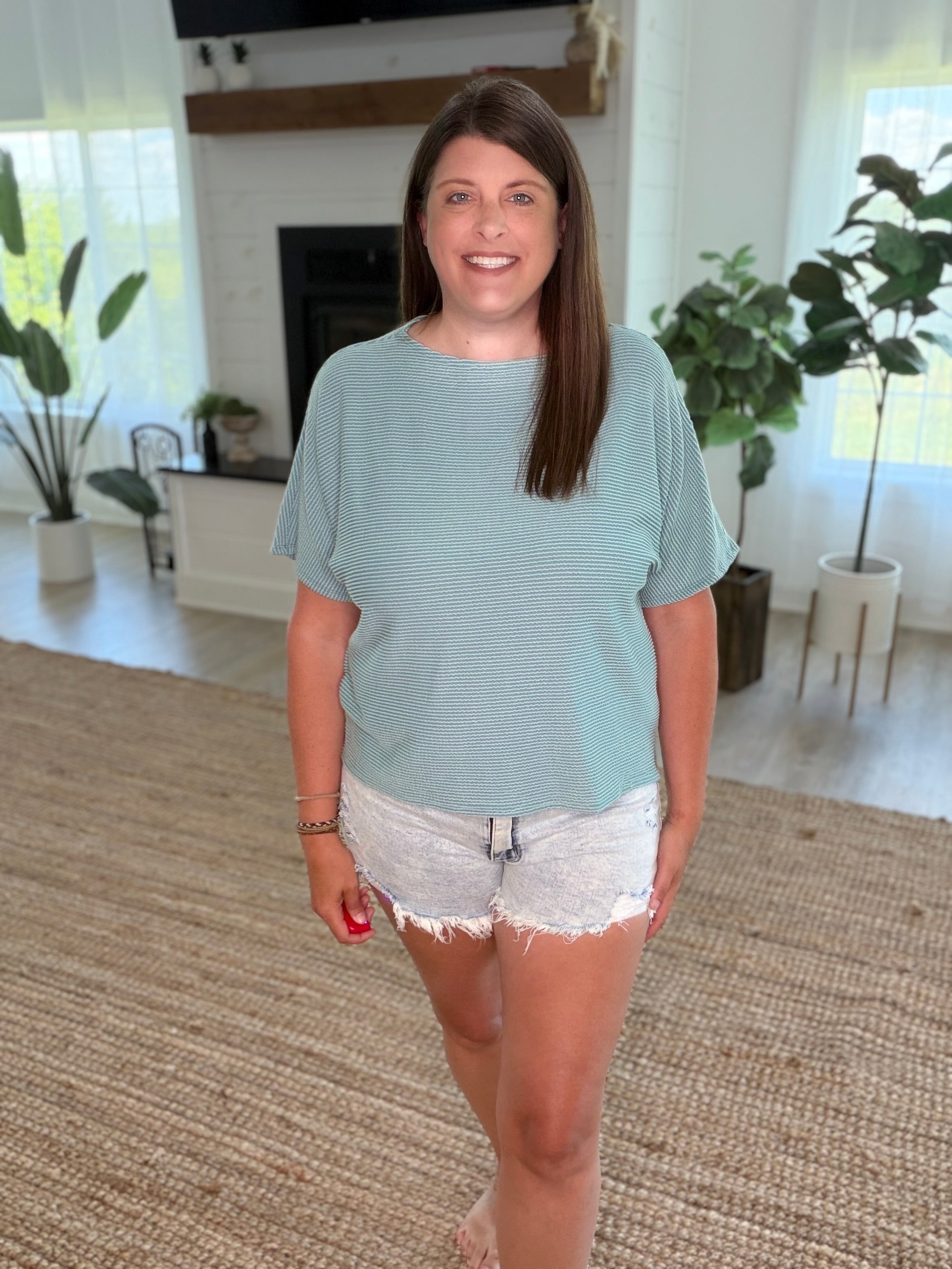 Sage Ribbed Top