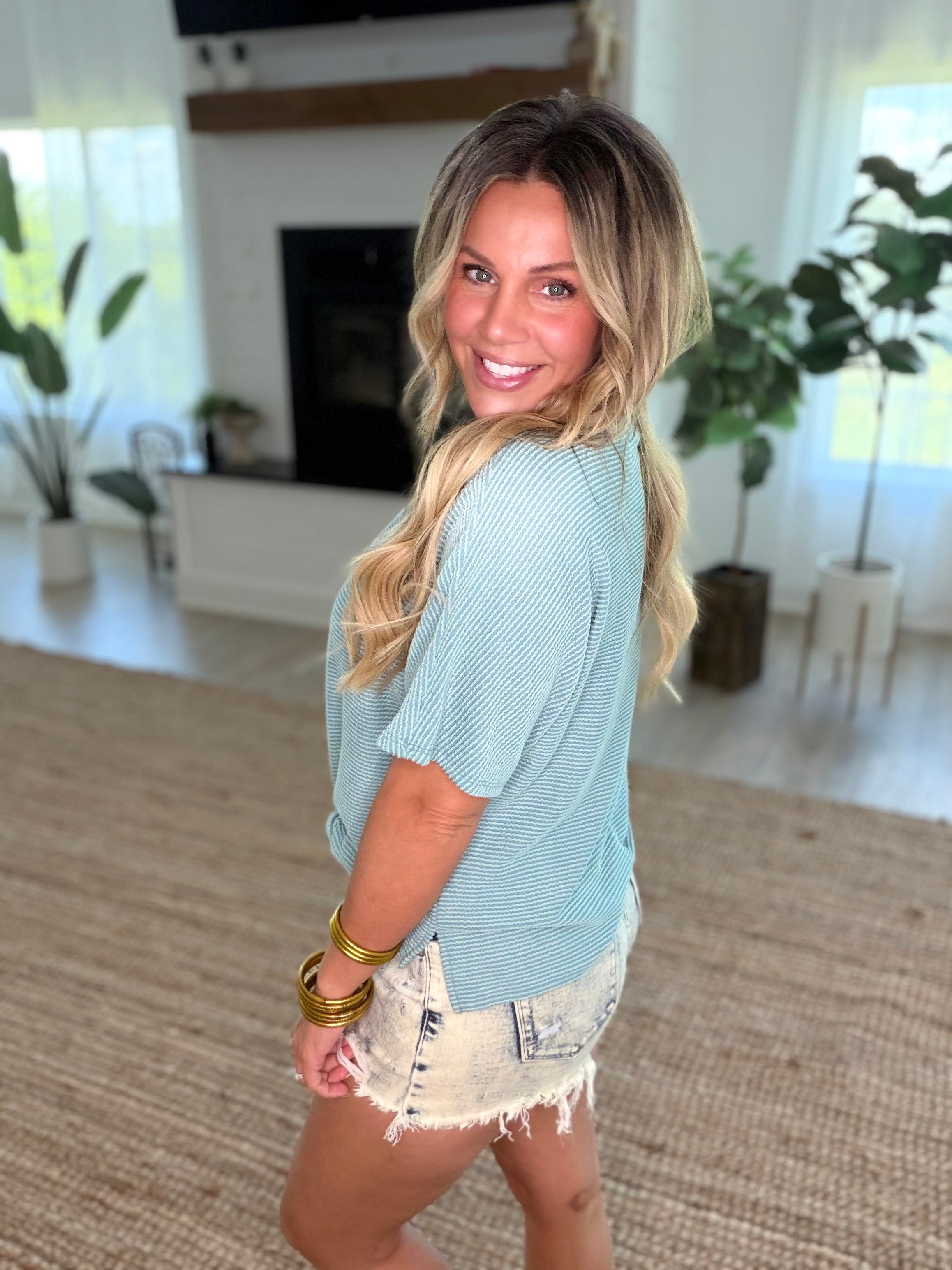 Sage Ribbed Top