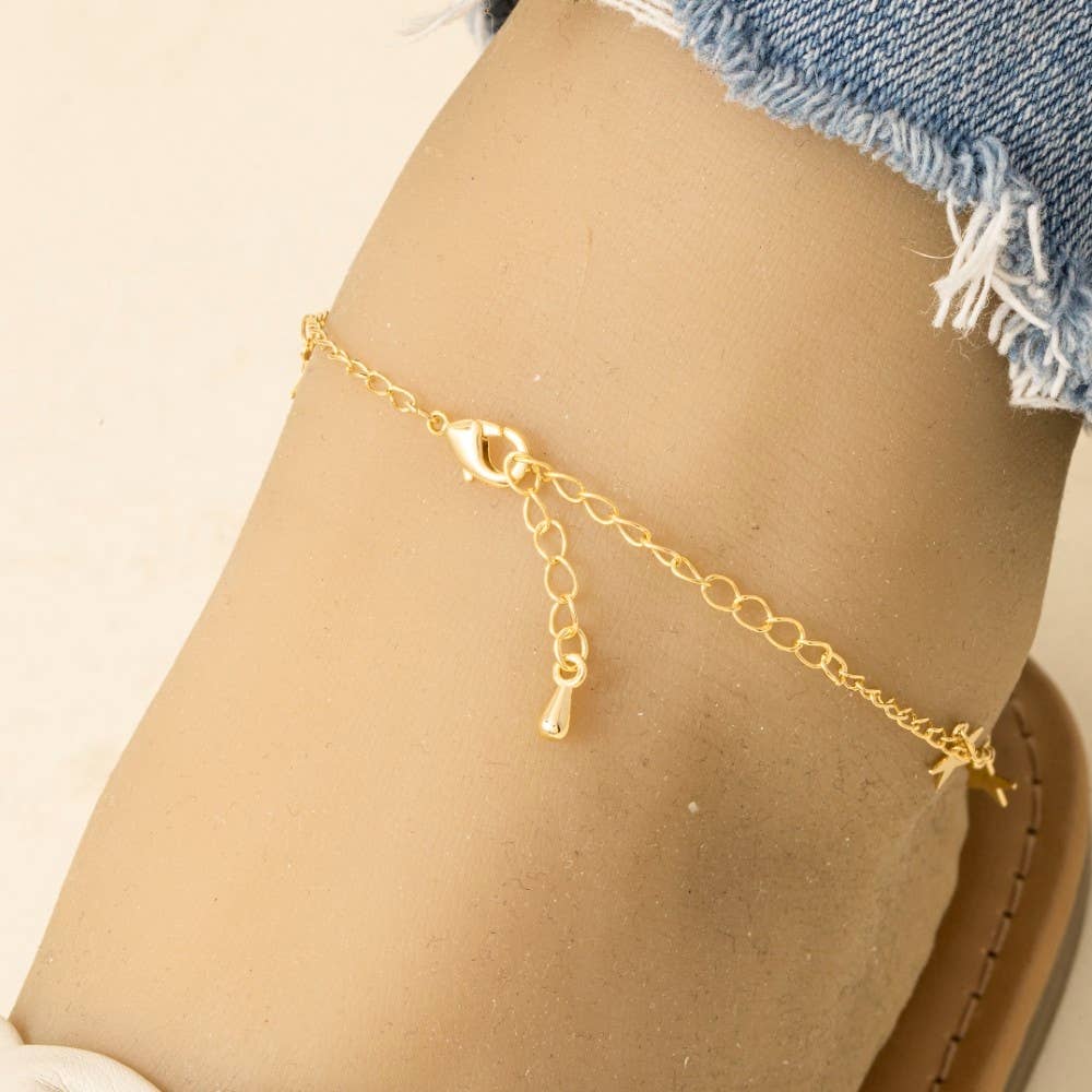 Dainty Stars Station Anklet