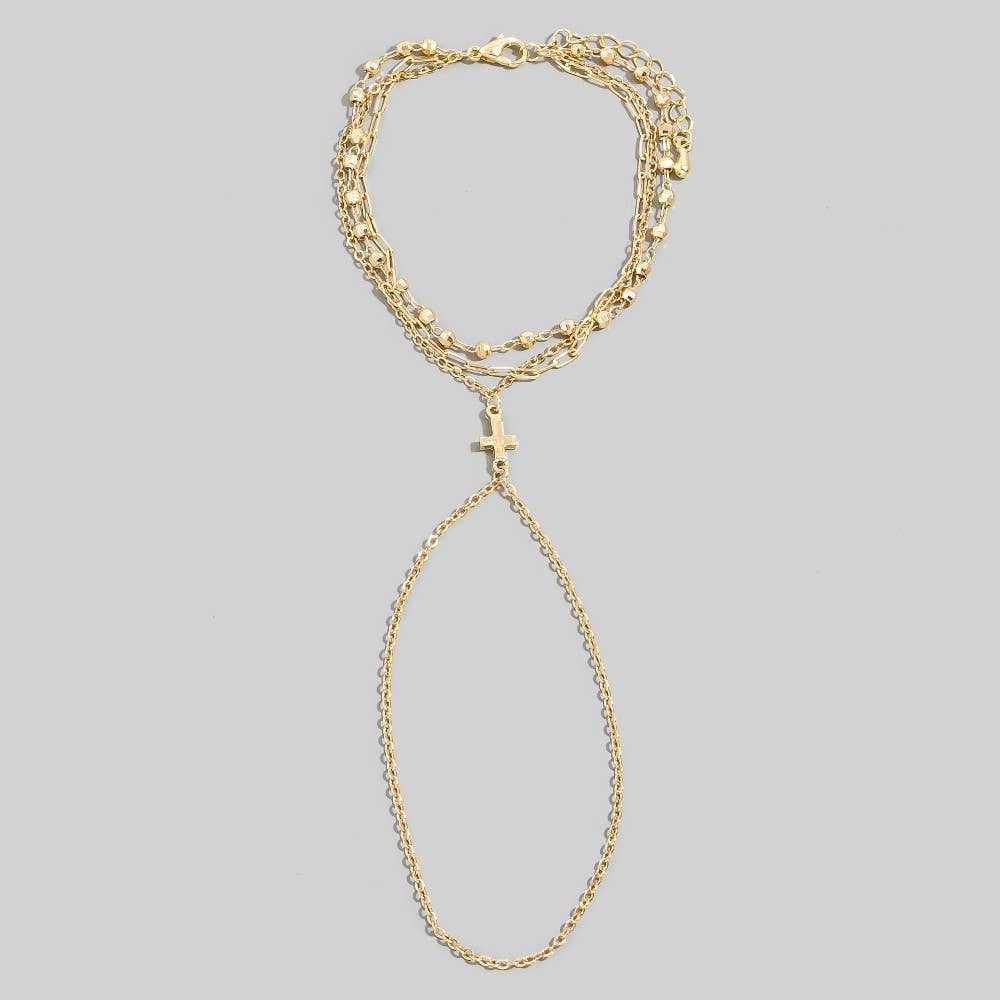 Cross Multi Chain Hand Bracelet
