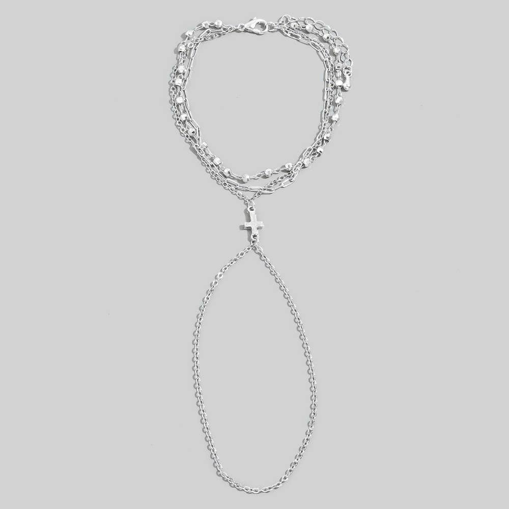 Cross Multi Chain Hand Bracelet
