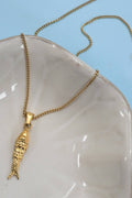 Gold Fish Charm Necklace